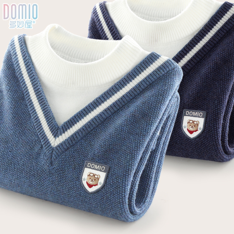 针织毛衣男童保暖上衣打底衫
