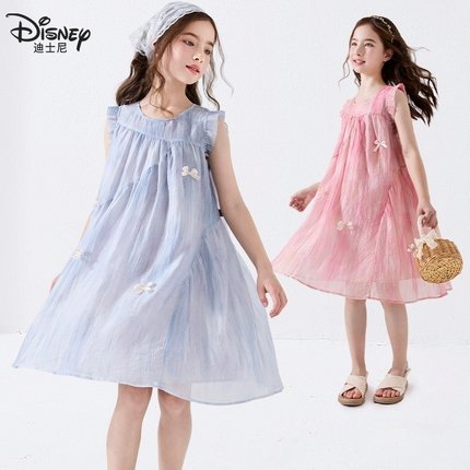 女童连衣裙夏季儿童裙子2025新款夏装女孩雪纺裙公主度假裙洋气