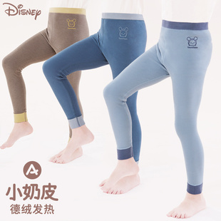 儿童保暖裤男童秋裤德绒加绒加厚暖暖裤秋冬A类大童校服神打底裤