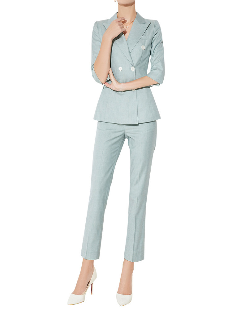 PROFESSIONAL SUIT WOMENS SUMMER FASHION SENSE OF LUXURY TEACHERS SUIT INTERVIEW SUIT FORMAL WEAR MANAGERS PROFESSIONAL ATTIRE BEAUTICIANS WORK CLOTHES