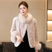 小个子高端品牌海宁水貂拼貂皮大衣短款 皮草外套女2025新款 冬时尚