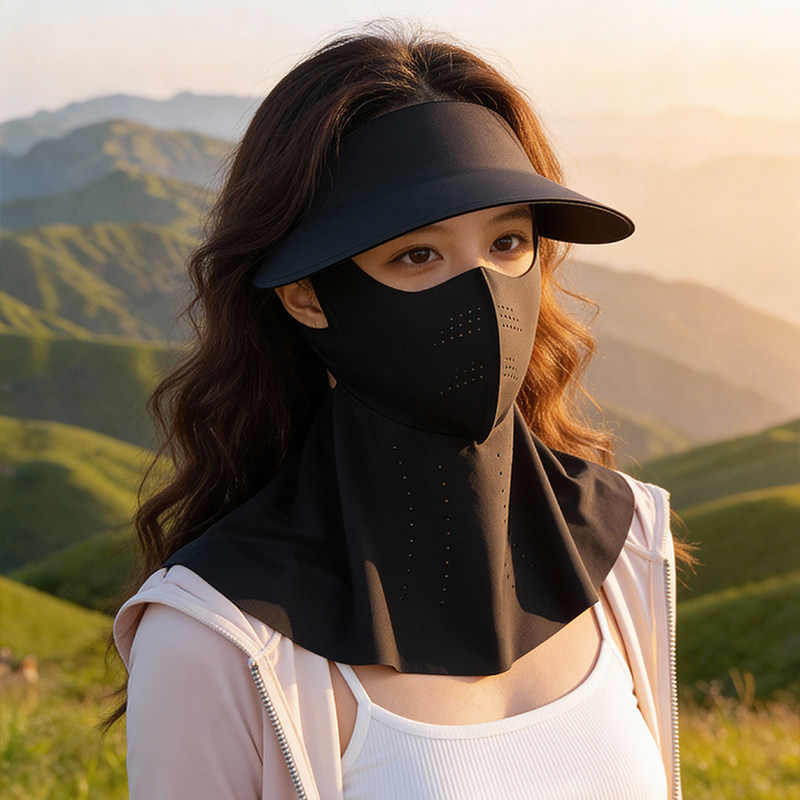 户外防晒面罩帽子一体2026新款女夏季骑行全脸防紫外线透气遮阳帽,服饰配件/皮带/帽子/围巾,帽子,淘宝优惠券,粉丝福利购,淘宝优惠卷
