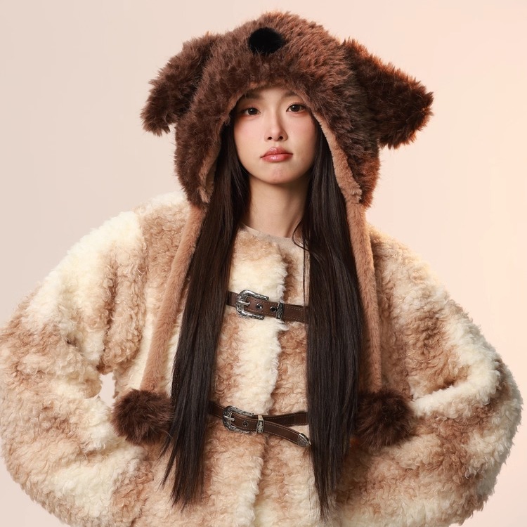 【秋冬bi备】可爱毛绒绒小狗帽子