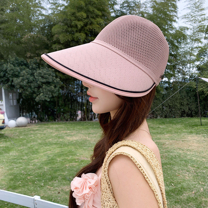 夏季透气宽檐帽子女士防晒遮阳帽户外运动宽沿女帽防紫外线太阳帽