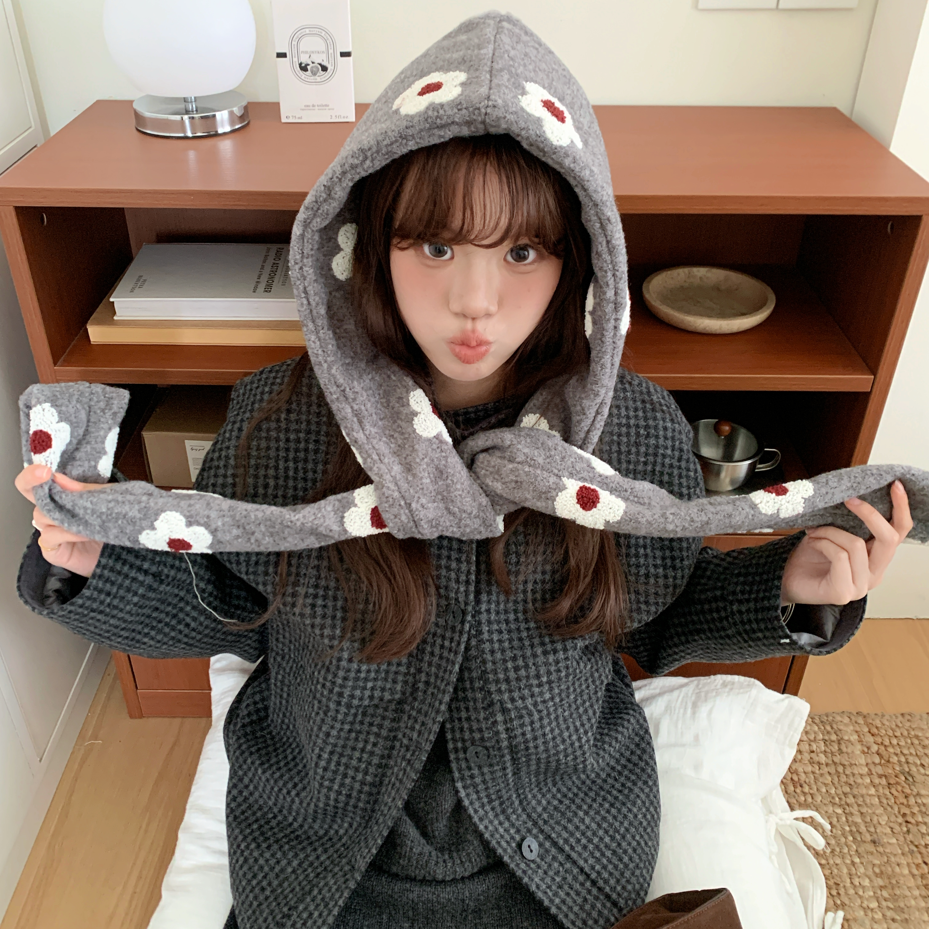 【韩系ins风】帽子围巾一体保暖