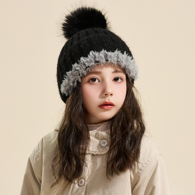 【毛茸茸】沿边毛绒针织帽