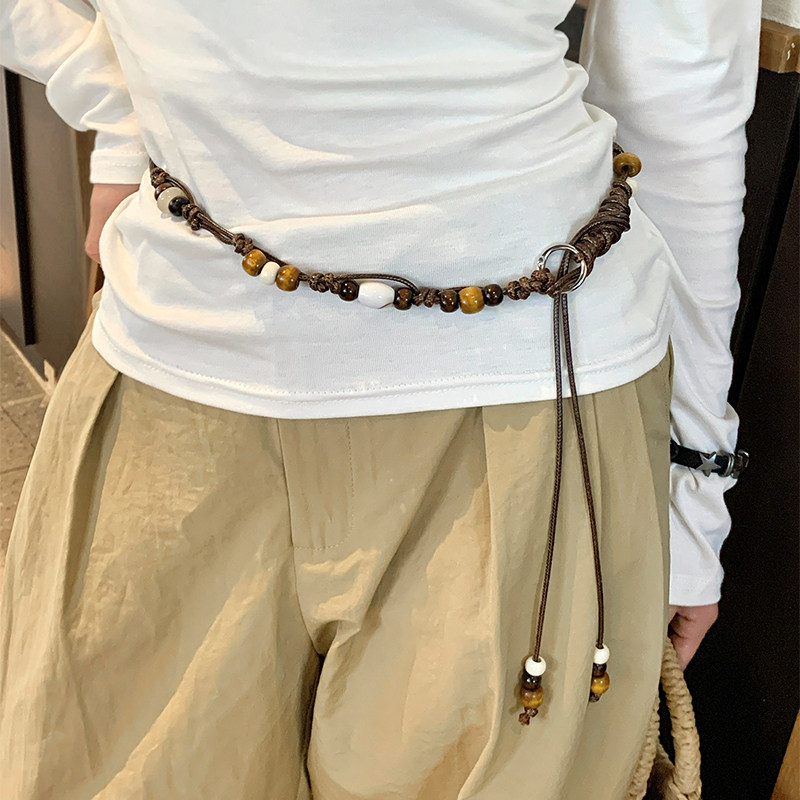 波嬉风手工编织串珠圆环腰链女腰间配饰搭配裤子时尚百搭显瘦腰带,服饰配件/皮带/帽子/围巾,腰带/皮带/腰链,淘宝优惠券,粉丝福利购,淘宝优惠卷