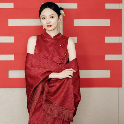 【新中式】红色旗袍披肩