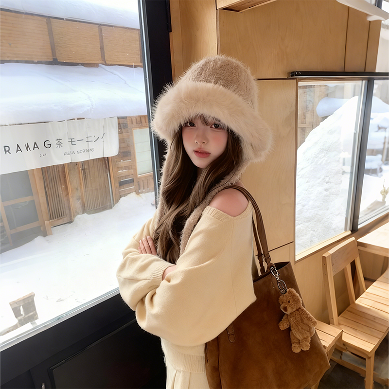 【防寒保暖】毛绒针织帽子