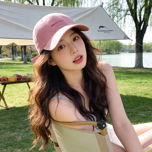 帽子2026正流行韩版字母刺绣棒球帽女夏季百搭显脸小鸭舌帽遮阳帽