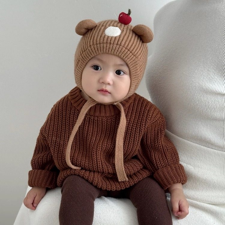 婴儿帽子秋冬季超萌加厚女童针织护耳帽冬天女宝宝保暖防风毛绒帽,服饰配件/皮带/帽子/围巾,帽子,淘宝优惠券,粉丝福利购,淘宝优惠卷