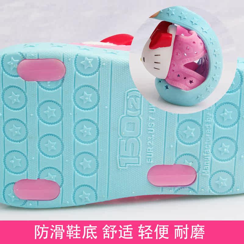 Chaussons enfants en autre HELLO KITTY pour été - semelle autre - Ref 1033408 Image 4