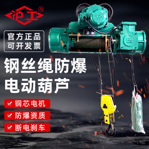 沪工防爆电动葫芦承重力抢
