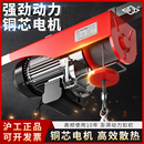 沪工微型电动葫芦220v家用小型升降吊机建筑装 提升机 修室外便携式