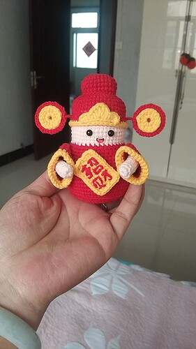 新年财神爷挂件毛线手工编织diy钩针编织材料包钩织手作玩偶成品
