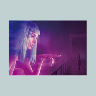 银翼杀手2049科幻电影海报 饰画画芯卧室桌面背景墙贴 房间装