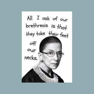 【金斯伯格大法官RBG海报】女权主义励志学习房间装饰画芯墙贴