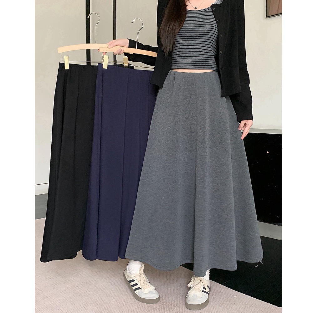 小吉家大码女装秋季新款高腰显瘦中长款半身裙遮肚子显瘦百搭长裙