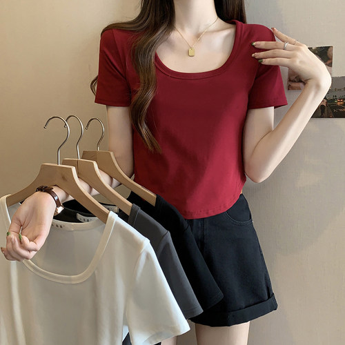 大码设计感圆领短袖T恤