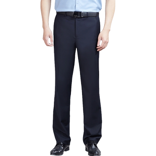 红都中年男士西裤商务休闲正装春夏簿款高腰男装西装长裤