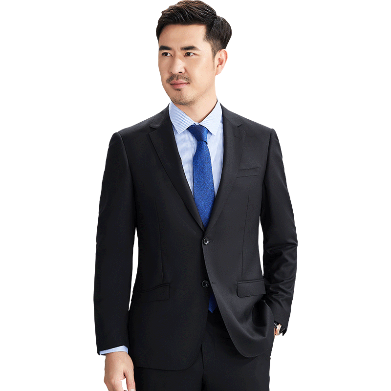 红都上班开会羊毛两粒扣西服套装