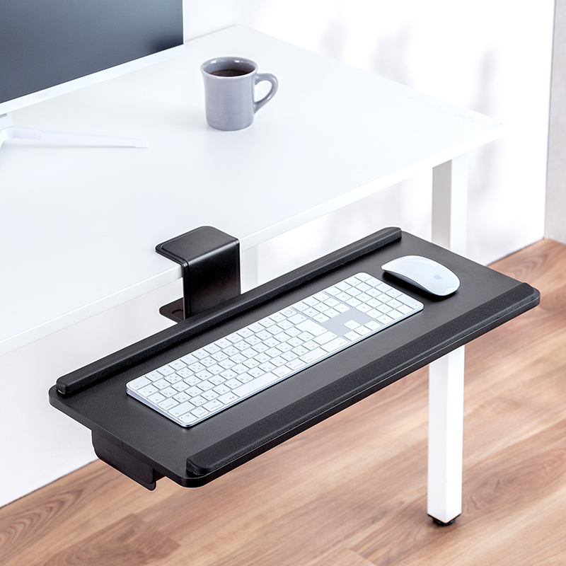山业免打孔鼠标键盘托架厚桌可用
