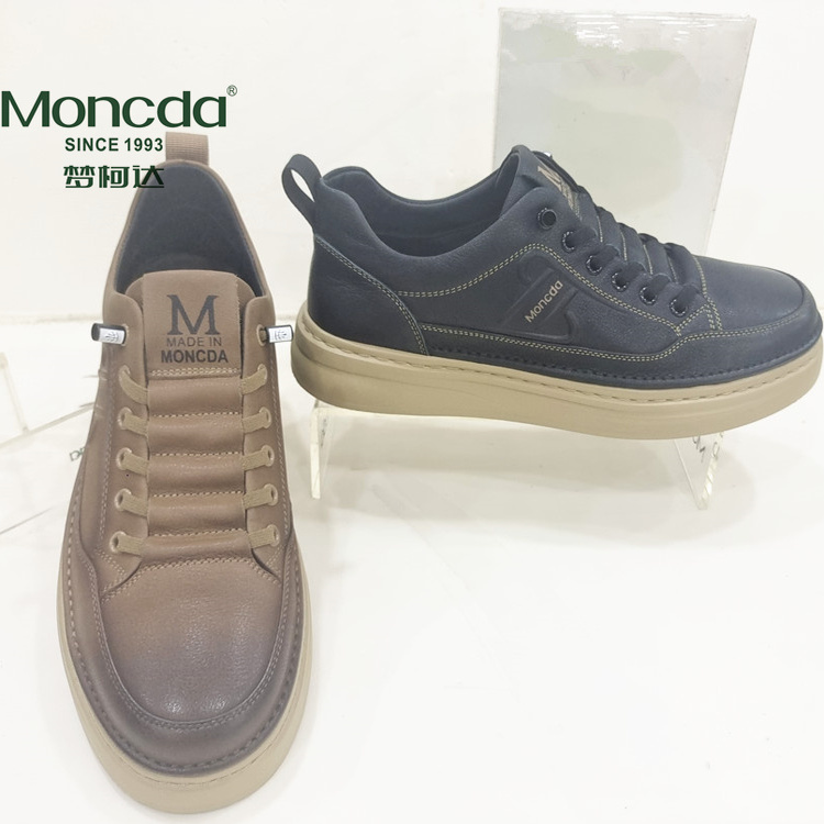 梦柯达2024年秋季新款真皮一脚蹬圆头休闲时尚商务百搭圆头男单鞋