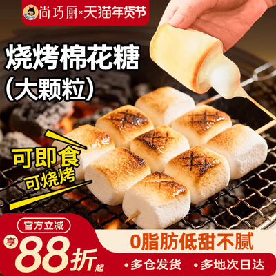 展艺烧烤棉花糖160g大块可以烤的