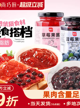 展艺蓝莓酱草莓酱涂抹蛋糕夹心夹面包烘焙奶茶专用商用土司酱果酱