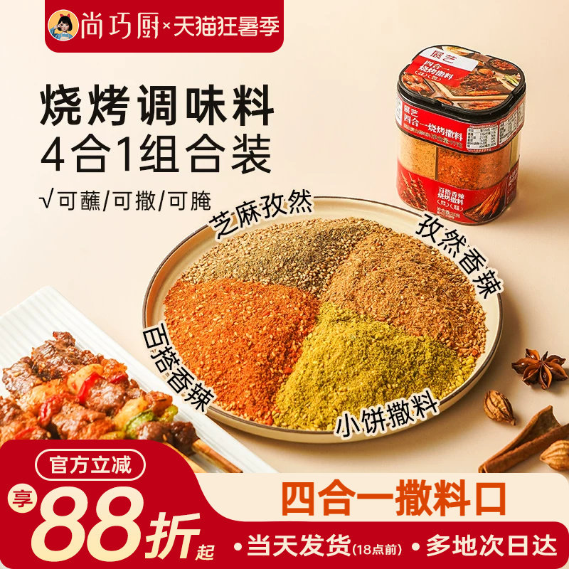 展艺四合一烧烤撒料多用调味料