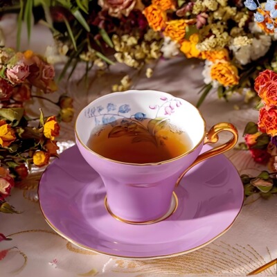 Aynsley安斯丽铃兰骨瓷咖啡杯