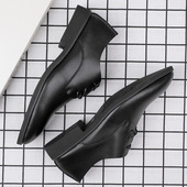 男士 内增高青年新郎结婚鞋 皮鞋 休闲透气韩版 尖头真皮夏季 商务正装