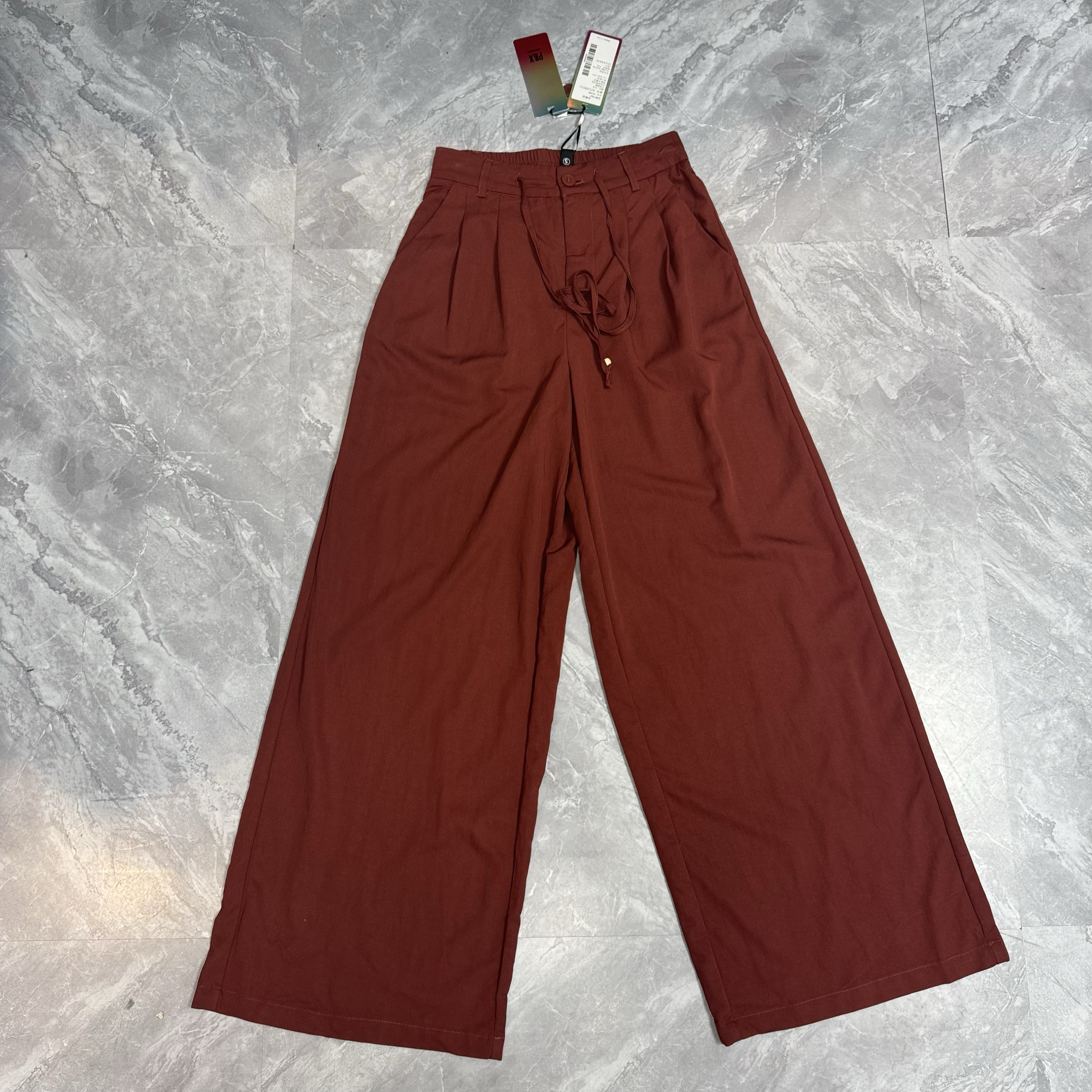 8.2px 红色休闲女夏季薄款山本阔腿休闲裤子