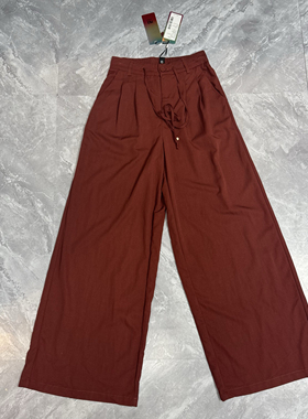 8.2px 红色休闲女夏季薄款山本阔腿休闲裤子