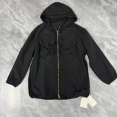 防风连帽冲锋衣中长外套女宽松时尚 9.1KLO… 春秋工装 上衣