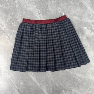 4.16秋水yr MIU系学院风半身裙撞色百褶裙