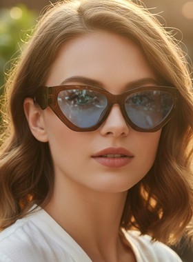 男女个性猫眼复古百搭太阳镜欧美出游户外开车防晒时尚跨境墨镜