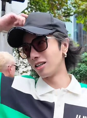 火星演唱会华晨宇同款韩版街拍茶色二次元墨镜街拍防紫外线太阳镜