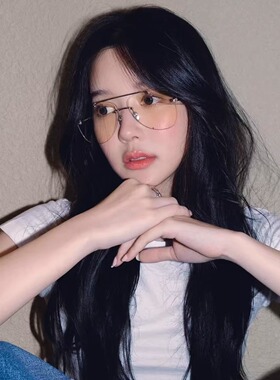 复古美式双梁蛤蟆镜无边大框墨镜女飞行员太阳眼镜男超轻显白显瘦