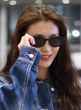 李云霄同款男女墨镜女潮高级感椭圆小框夏季度假防紫外线太阳眼镜