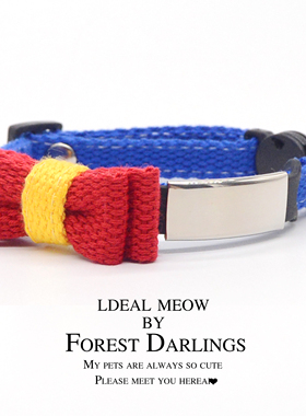 猫咪项圈定制雕刻防丢蝴蝶结可爱卡通轻便撞色铃铛防窒息安全扣