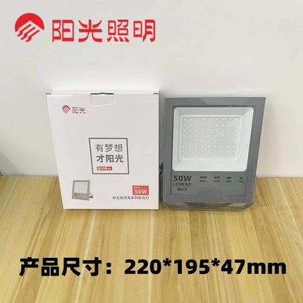 阳光照明led泛光灯户外防水投光灯厂房照明超亮工矿灯50W100W白光