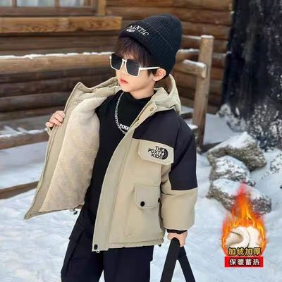 儿童装男童加绒外套秋冬