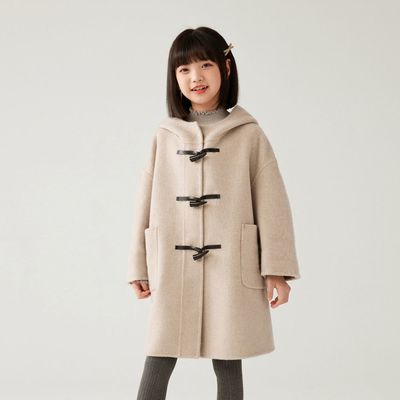 秋冬儿童双面羊绒大衣中