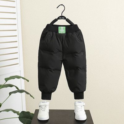 儿童羽绒裤白鸭绒男童棉裤女童冬装三层加厚过冬宝宝外穿