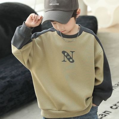 男童卫衣秋冬加绒2025新