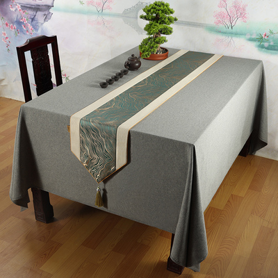 新中式茶桌布防水桌布