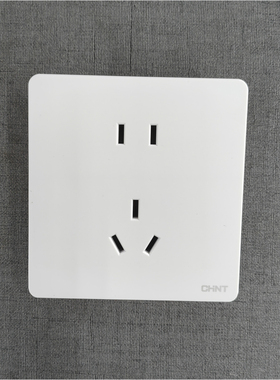 正泰开关插座86型 带钢架白色正五孔 NEW3-L11100五孔10A电源插座