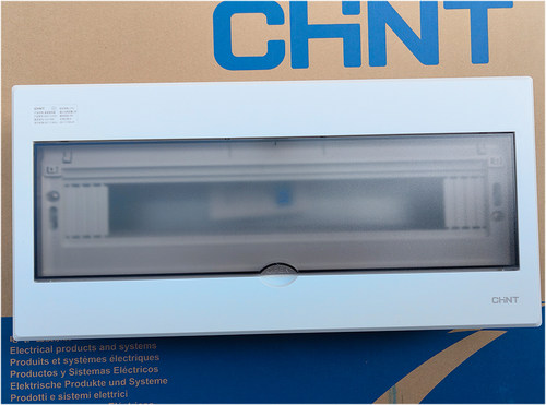 正泰家居强电箱 暗装式NEX5C-12000进户配电箱20回路磨砂透明盖板