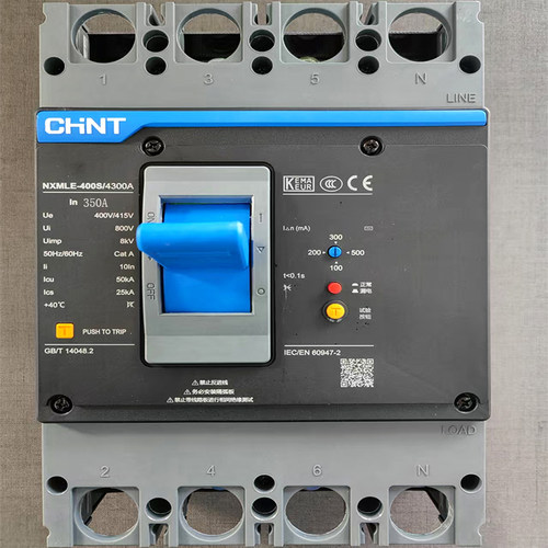 正泰NXMLE塑壳漏电断路器 NXMLE-400S/4300A 350 C 三相四线350A